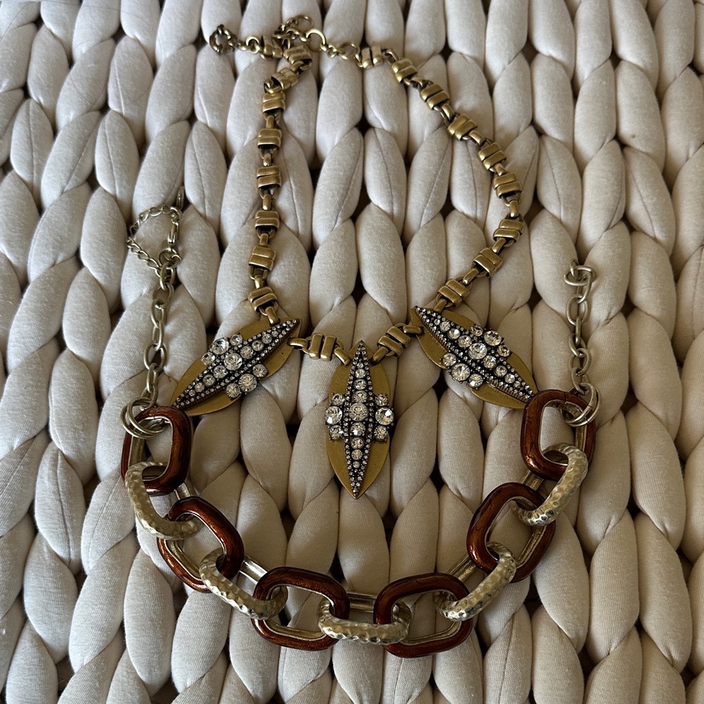 Elegant JCrew Gold and Brown Necklaces